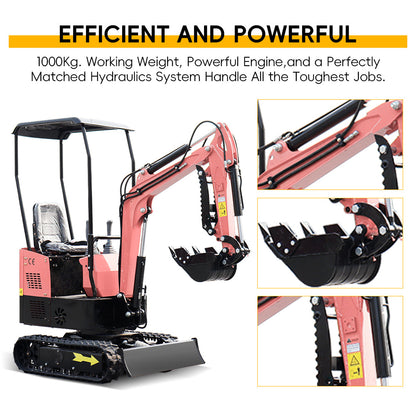 MMS MS10 1-Ton Mini Excavator – 13.5 HP Briggs & Stratton