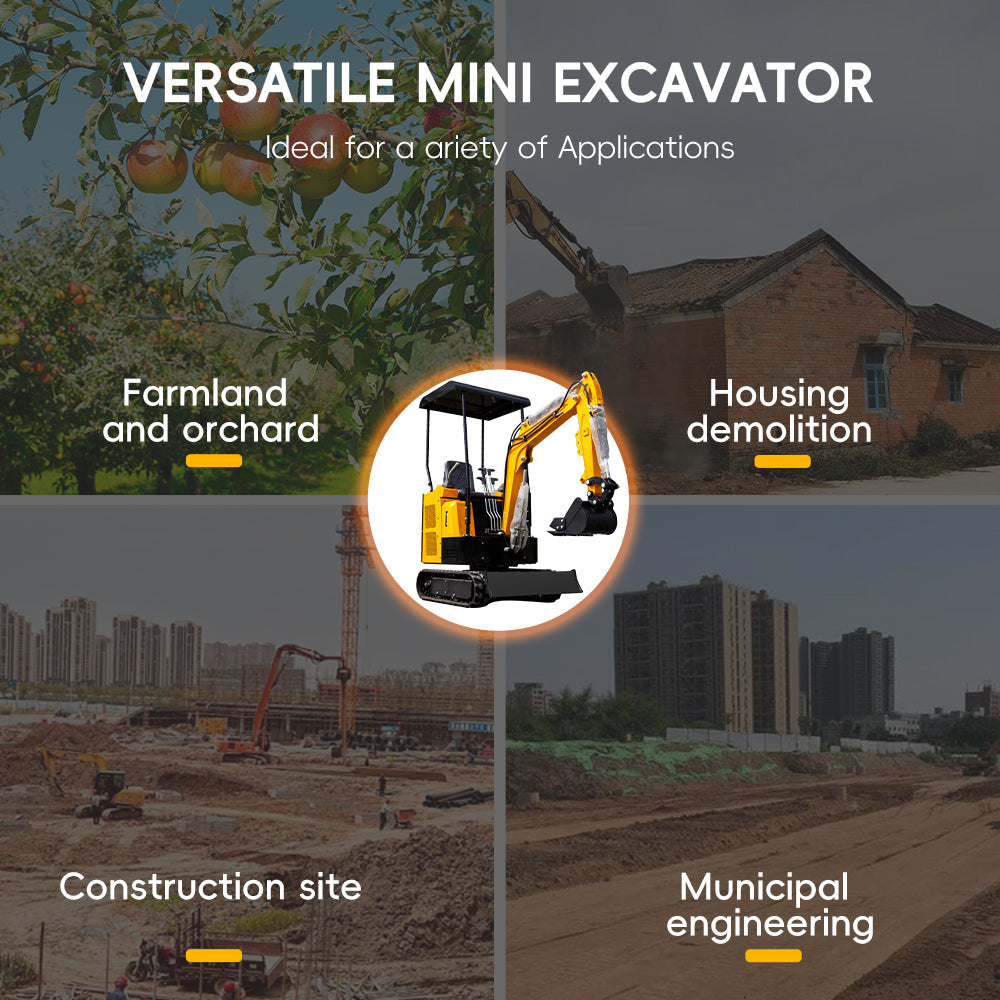 MMS MS15 1.5-Ton Mini Excavator – 13.5 HP Gas with Thumb Clip