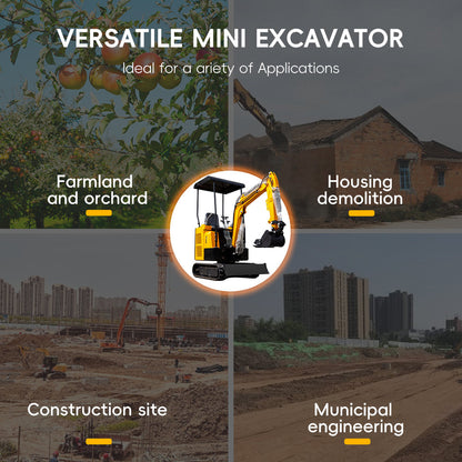 MMS MS15 1.5-Ton Mini Excavator – 13.5 HP Gas with Thumb Clip
