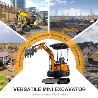 MMS MS15PRO 1.5-Ton Mini Excavator – 13.5 HP Briggs & Stratton