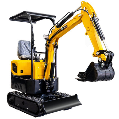 MS10C 1-ton mini excavator with 13.5 HP gas engine and hydraulic thumb clip
