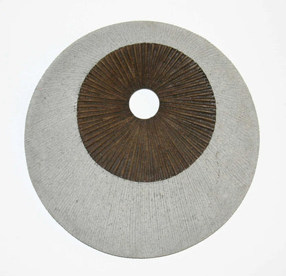 Lifteno 27" Round Double Layer Wall Decor – Ribbed Sandstone Circle, Modern Contemporary Wall Art