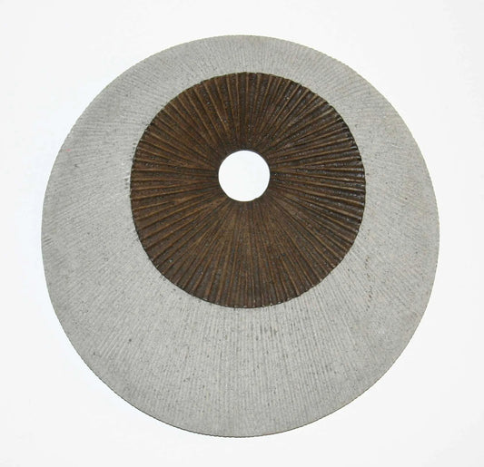 Lifteno 27" Round Double Layer Wall Decor – Ribbed Sandstone Circle, Modern Contemporary Wall Art