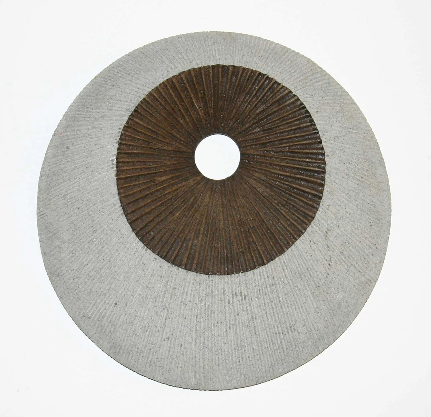 Lifteno 27" Round Double Layer Wall Decor – Ribbed Sandstone Circle, Modern Contemporary Wall Art