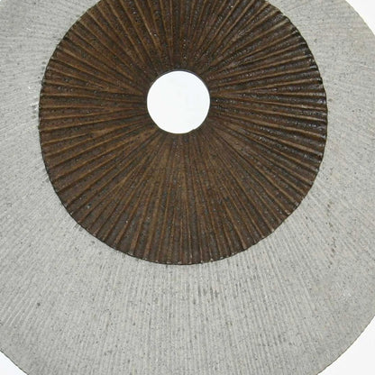 Lifteno 27" Round Double Layer Wall Decor – Ribbed Sandstone Circle, Modern Contemporary Wall Art