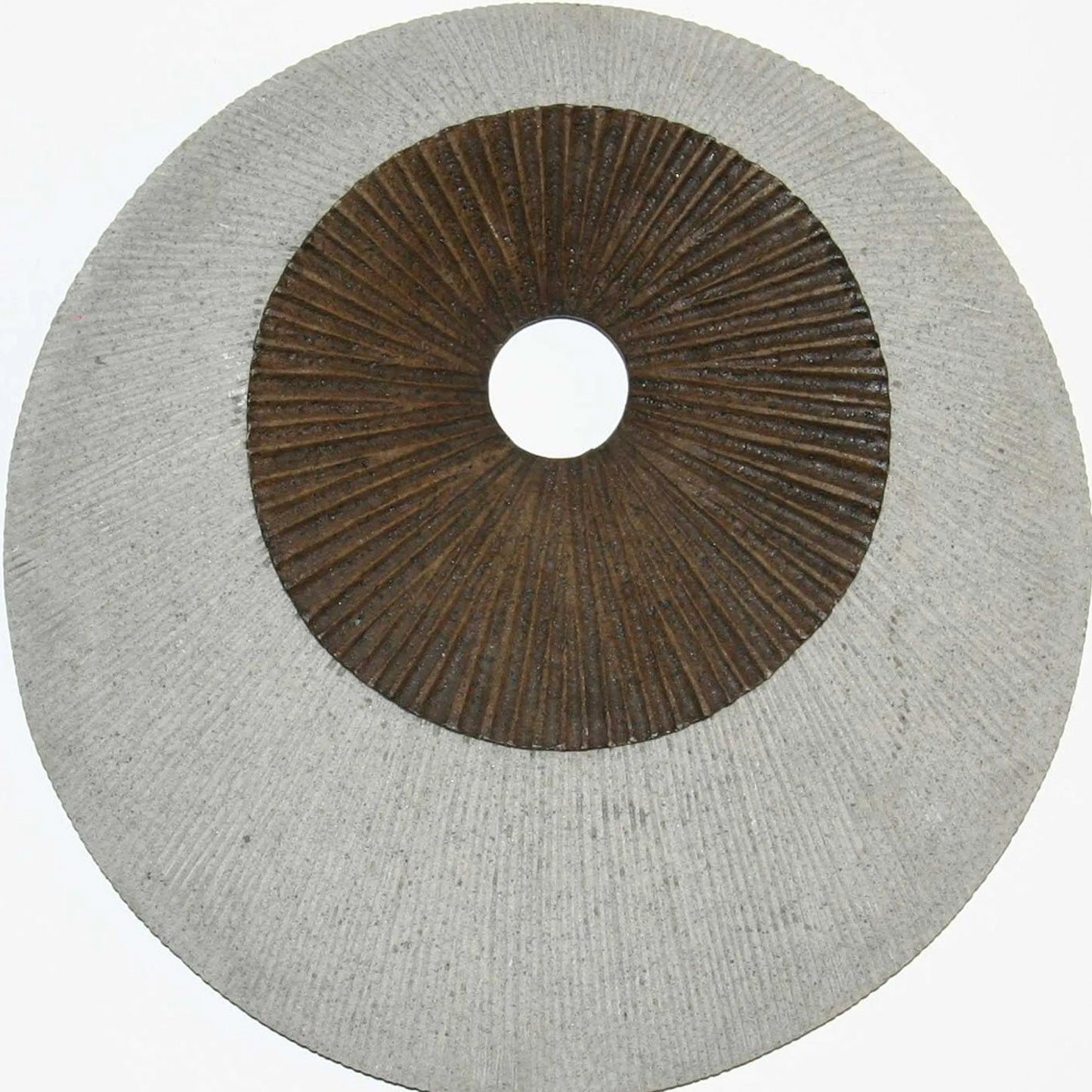 Lifteno 27" Round Double Layer Wall Decor – Ribbed Sandstone Circle, Modern Contemporary Wall Art