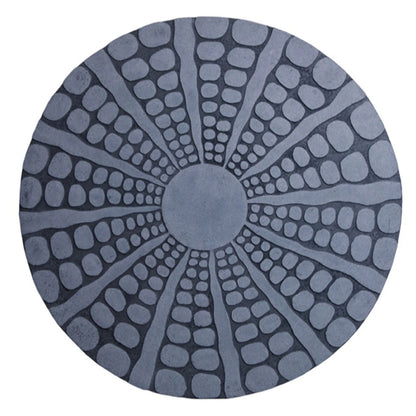 Lifteno 28" Round Wall Decor – Gray Sandstone Minimalist Wall Art, Modern Contemporary Home Decor