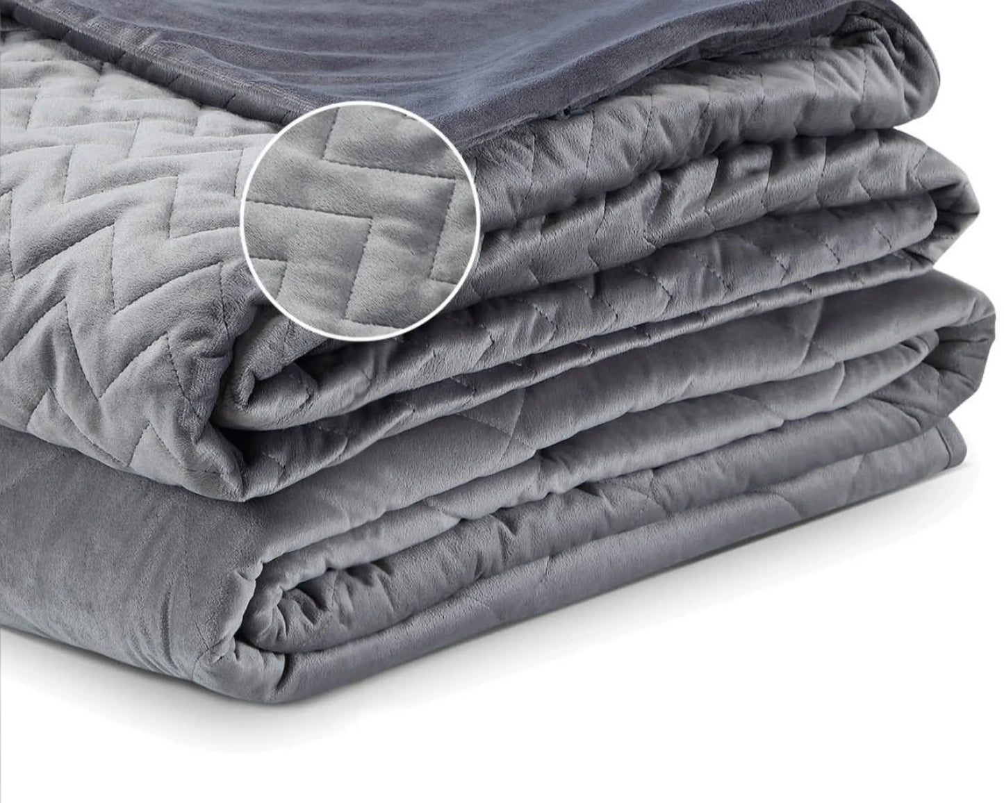 Lifteno 48" x 72" Gray Quilted Microfiber Twin Weighted Duvet Throw