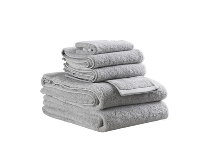 Lifteno 6-Piece Light Gray Quick-Dry Terry Cloth Towel Set
