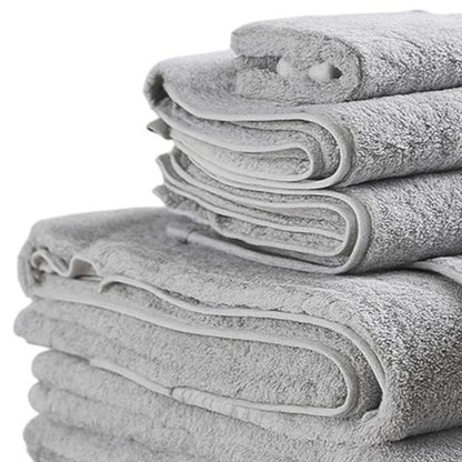 Lifteno 6-Piece Light Gray Quick-Dry Terry Cloth Towel Set