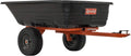 16 cu ft heavy-duty steel tow-behind dump cart with 800 lb load capacity