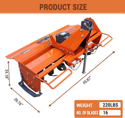 Agri-Fab 36" Rear PTO Rotary Tiller – 7" Depth, Slip Clutch