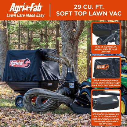 Agri-Fab Tow-Behind Lawn & Leaf Vacuum – 50 cu ft, 5 HP Briggs