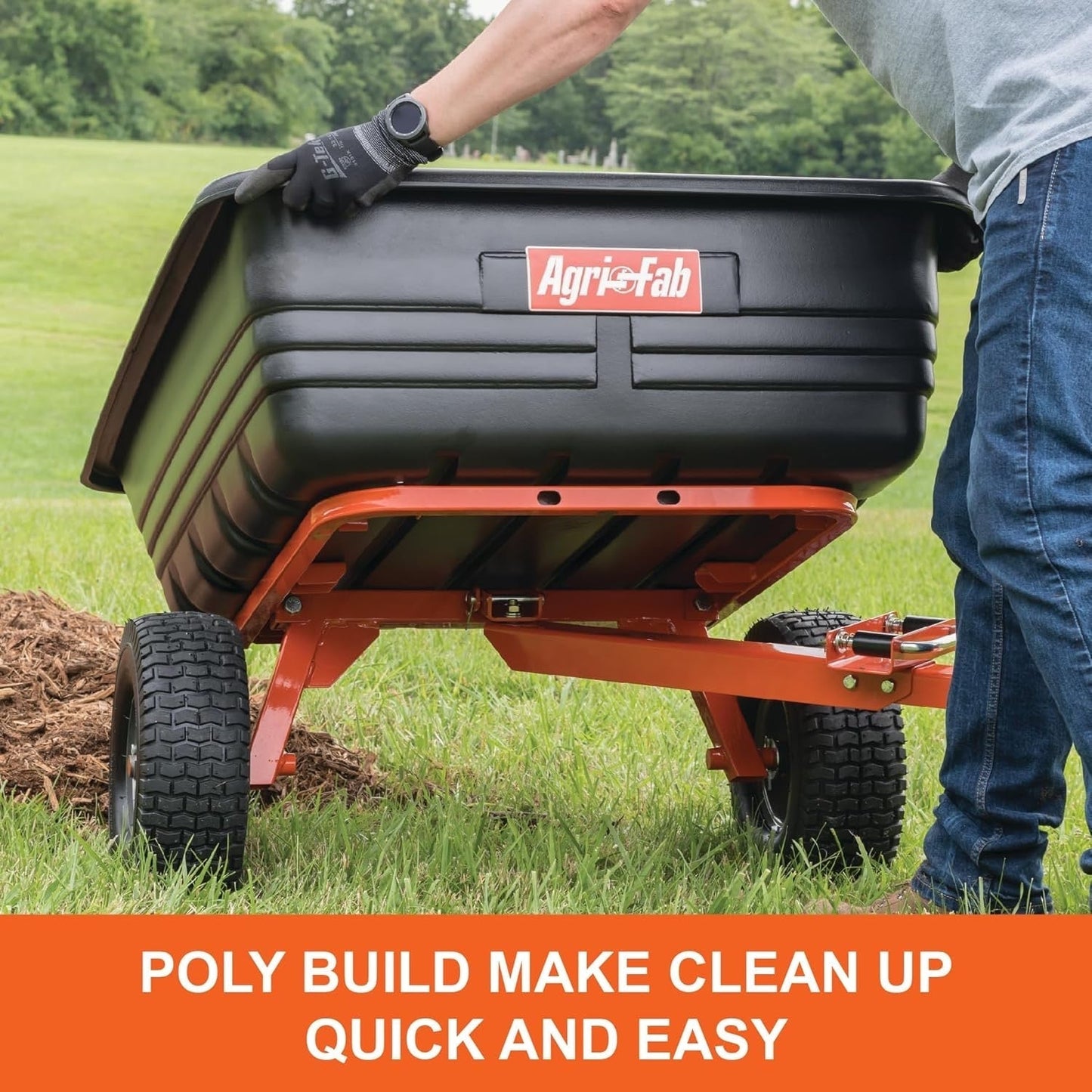 Agri-Fab 16 cu ft Steel Dump Cart – 800 lb Capacity
