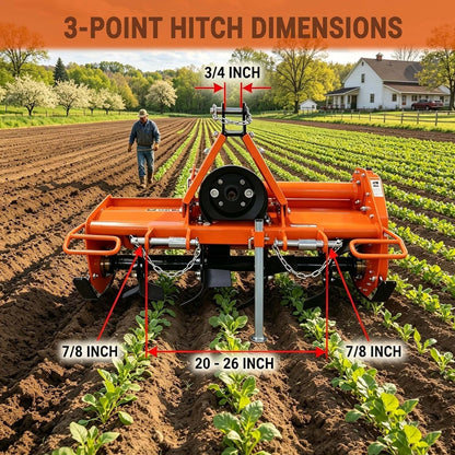 Agri-Fab 36" Rear PTO Rotary Tiller – 7" Depth, Slip Clutch