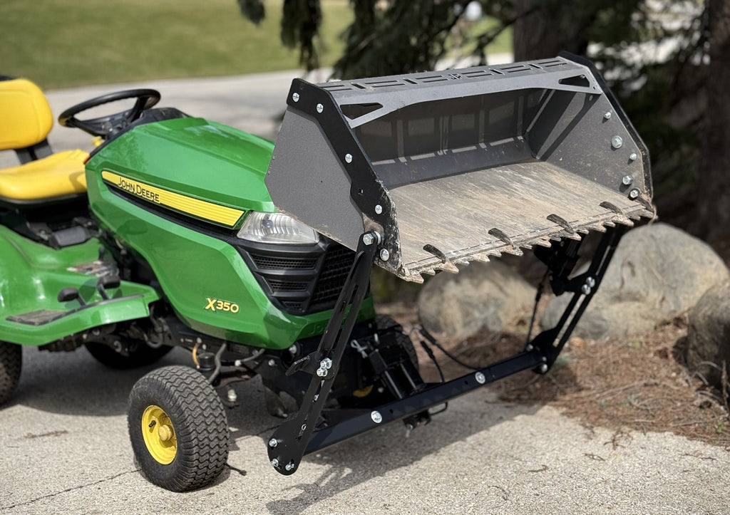 Universal Front-End Loader for Garden Tractors – 350 lb Lift