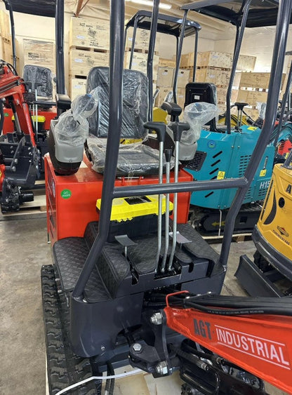 AGT DM12X-C 1-Ton Mini Excavator – Pilot Control & Hydraulic Thumb
