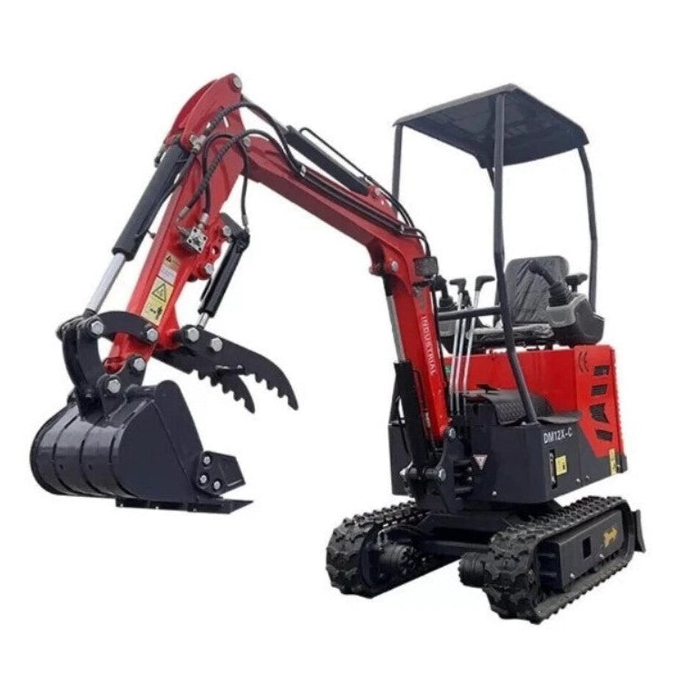 AGT-DM12X-C mini excavator with pilot control swing boom and hydraulic thumb
