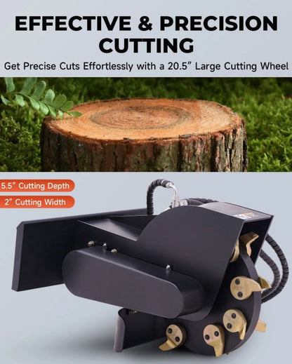 Creworks Stump Grinder Attachment – 20.5" Wheel, Mini Skid Steer