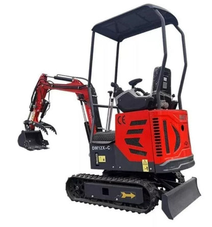 AGT DM12X-C 1-Ton Mini Excavator – Pilot Control & Hydraulic Thumb