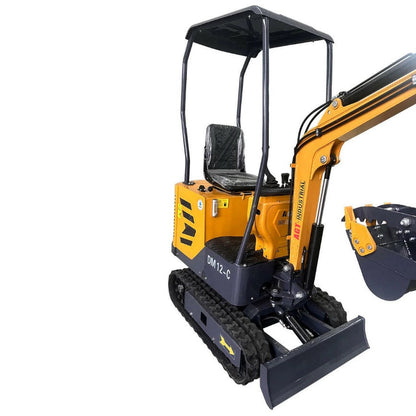 AGT DM12-C 1-Ton Mini Excavator – Side-Swing Boom & Hydraulic Thumb