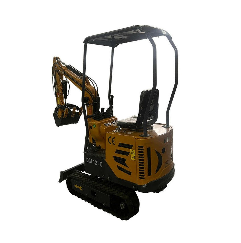 AGT DM12-C 1-Ton Mini Excavator – Side-Swing Boom & Hydraulic Thumb