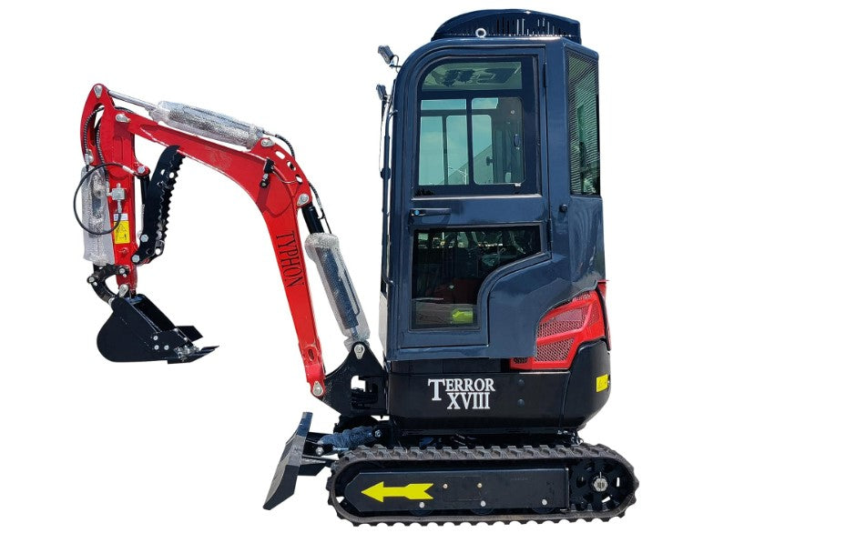 TYPHON Terror XVIII 2-Ton Mini Excavator – Kubota Diesel, A/C Cab