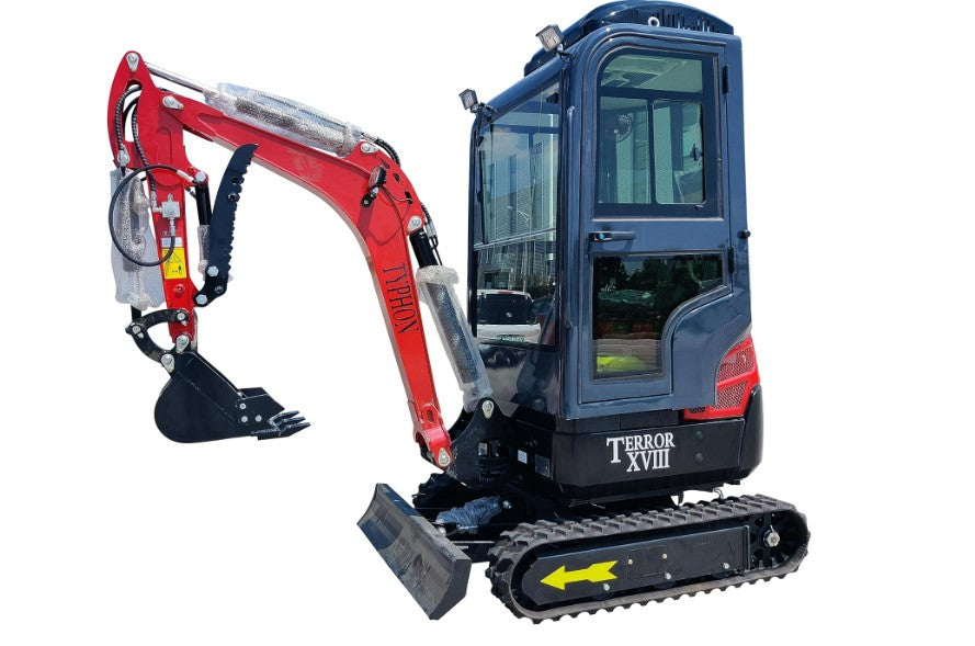 TYPHON Terror XVIII 2-Ton Mini Excavator – Kubota Diesel, A/C Cab