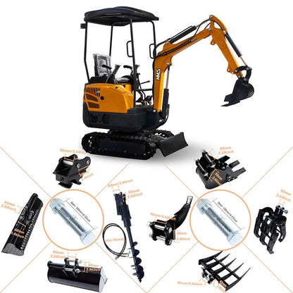 MMS MS15PRO 1.5-Ton Mini Excavator – 13.5 HP Briggs & Stratton