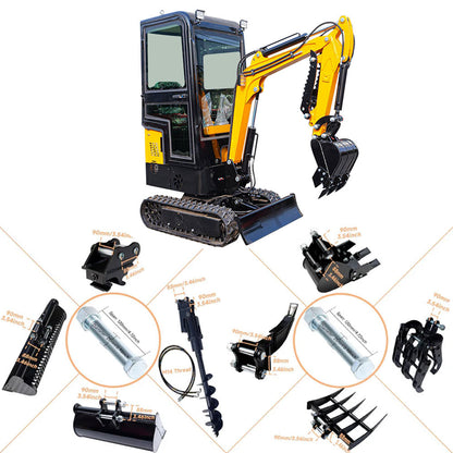 MMS MS10H 1-Ton Mini Excavator with Cab – 13.5 HP Gas