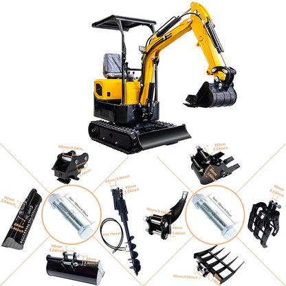 MMS MS10C 1-Ton Mini Excavator – 13.5 HP Gas with Thumb Clip