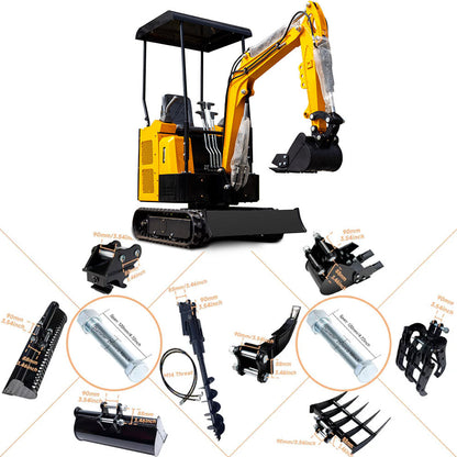 MMS MS15 1.5-Ton Mini Excavator – 13.5 HP Gas with Thumb Clip